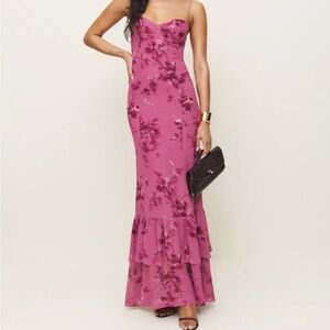 REFORMATION Fallon Dress - Hothouse Rose